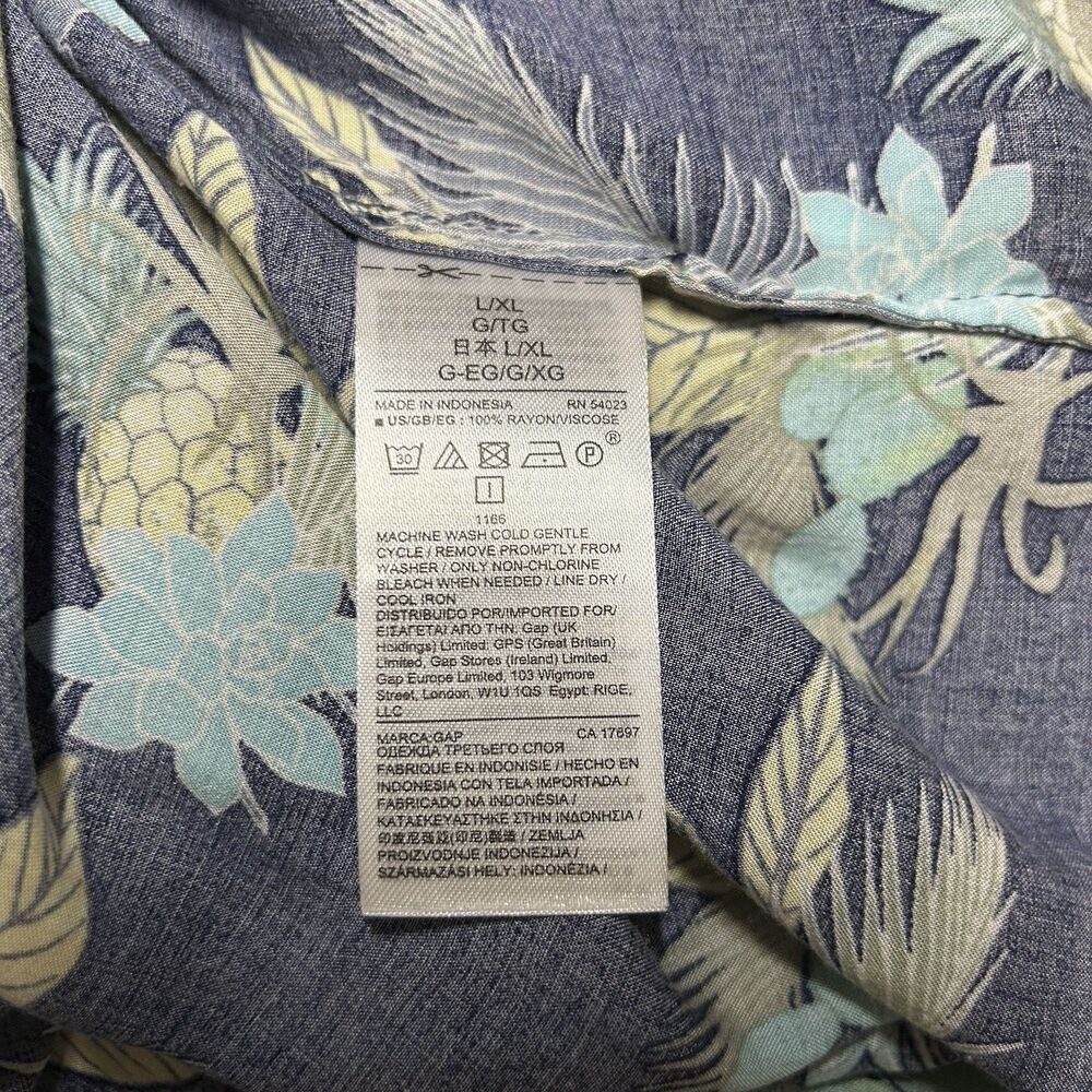 Gap Women's Floral Kimono Cardigan Navy Open Front Lightweight Boho Size XL - Picture 7 of 8